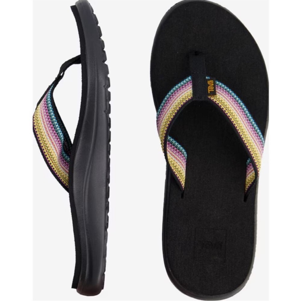 Teva Black Sandals with Multicolor Straps
